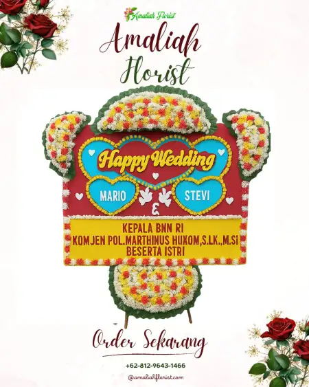 Papan Bunga Pernikahan Kombos Barat